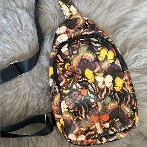 Butterfly Print Crossbody Sling Bag